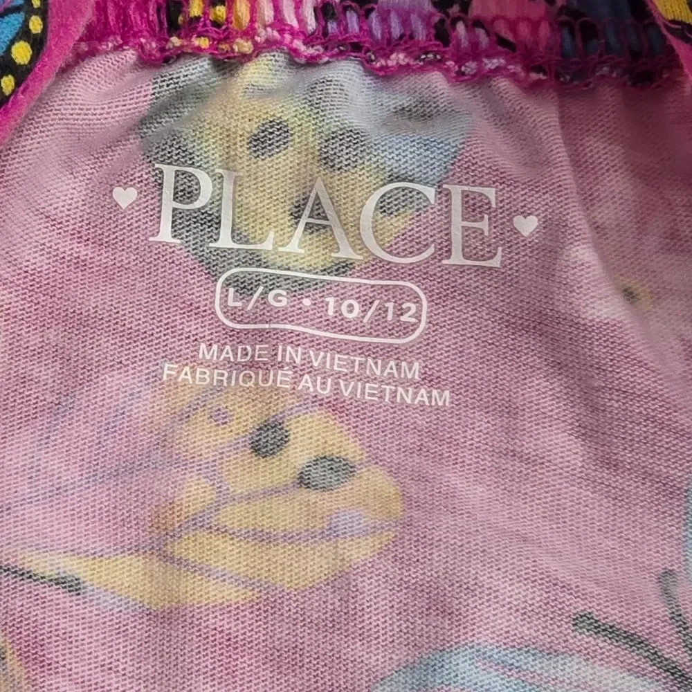 Girls Cute Pink Colorful Butterfly Butterflies Romper Size Large 10/12
